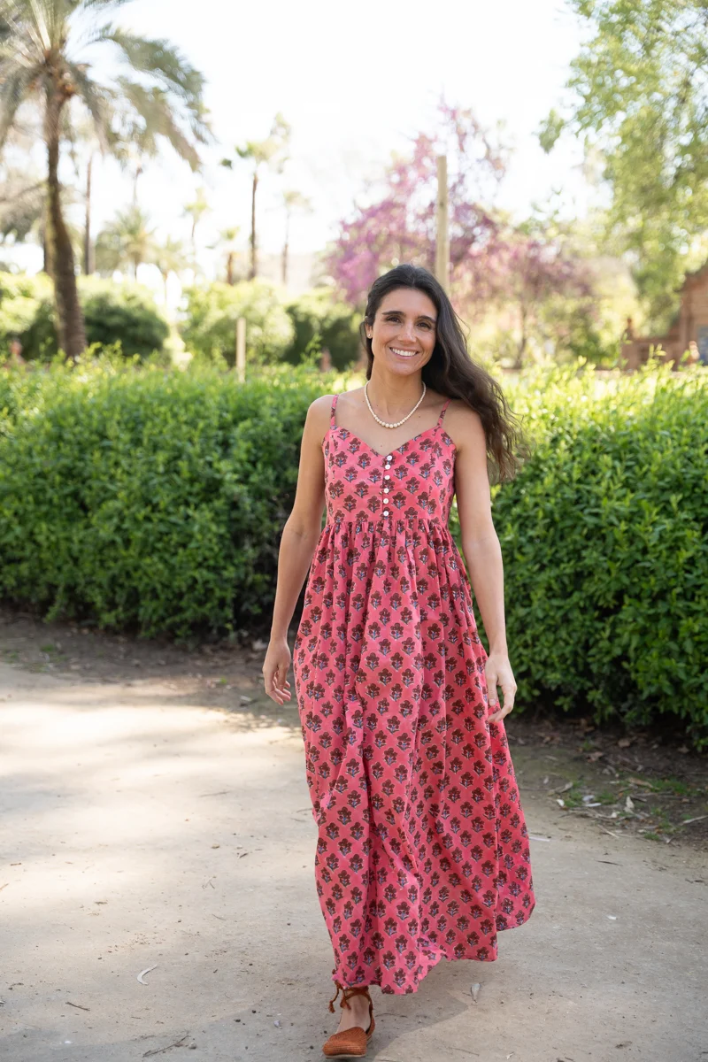 VESTIDO TIRANTAS ROSA