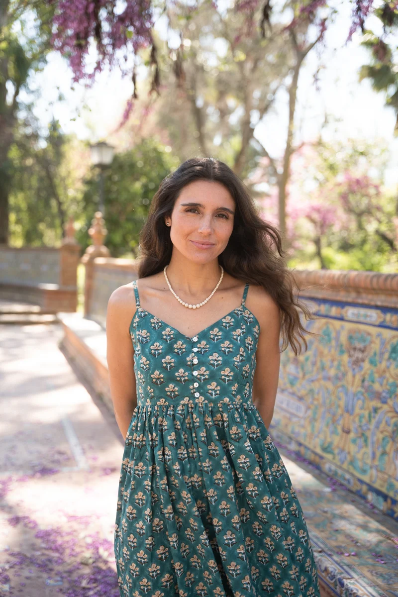 VESTIDO TIRANTAS VERDE - Imagen 3