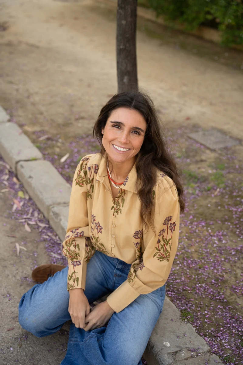 CAMISA BEIGE MORADA - Imagen 4
