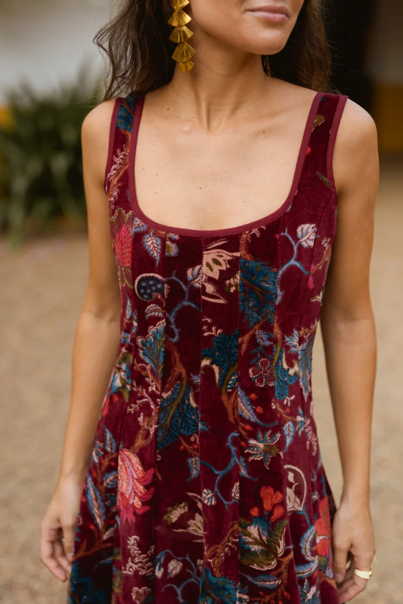 VESTIDO TERCIOPELO BERENJENA - Imagen 8