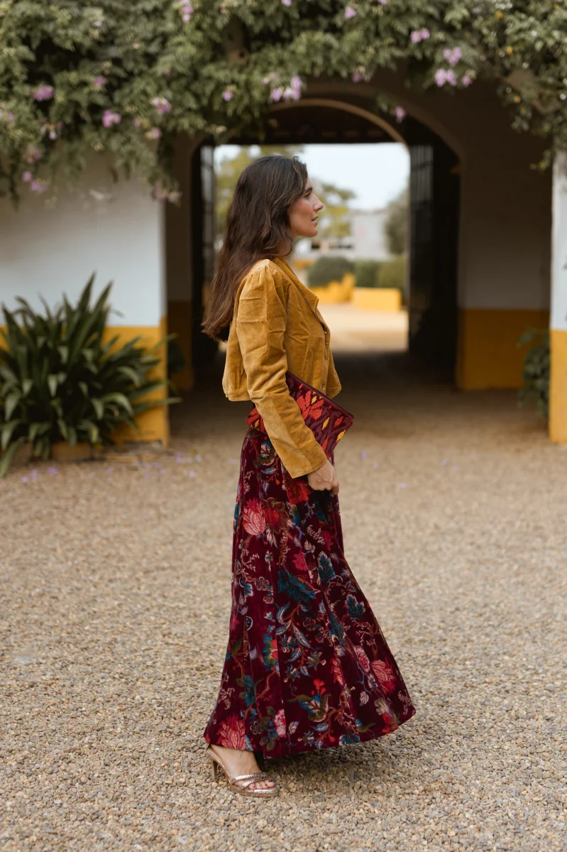 VESTIDO TERCIOPELO BERENJENA - Imagen 6