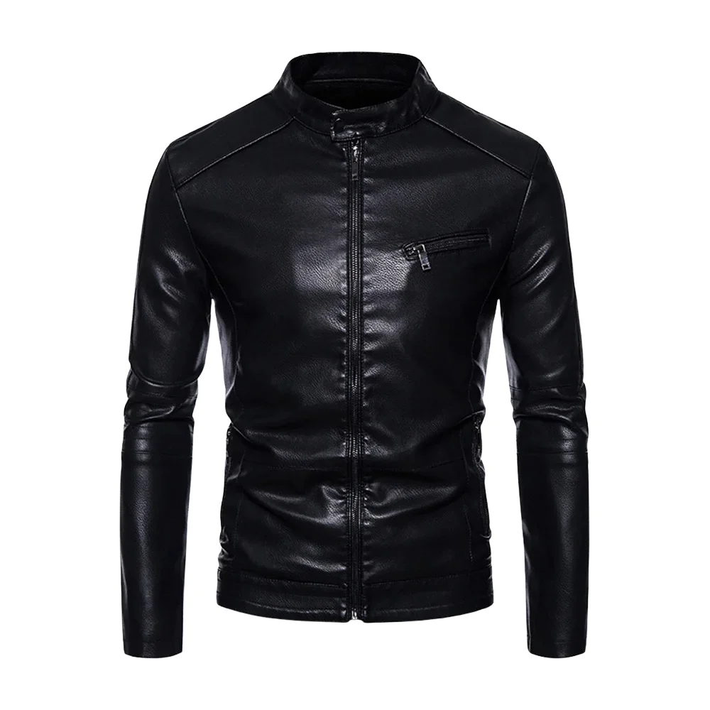 Elegante chaqueta de moto de piel - Imagen 4
