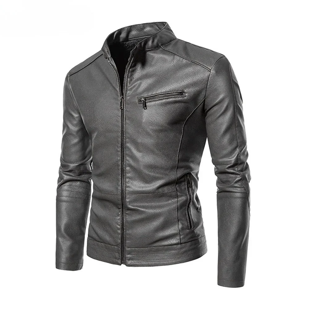 Elegante chaqueta de moto de piel - Imagen 5