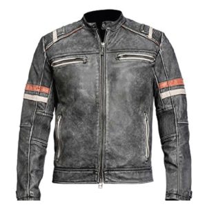 La chaqueta de cuero auténtico de Will Ferrell para el Eurovision Café Racer.