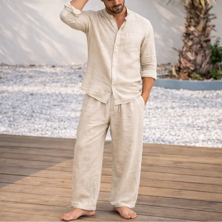Elegante juego de ropa de cama de lino, ligero y transpirable - Imagen 9