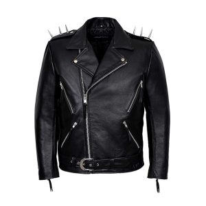 Chaqueta de cuero auténtico de motociclista, Ghost Rider, Nicolas Cage