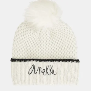 Gorro de punto con pompón beige ANEKKE 39471-321