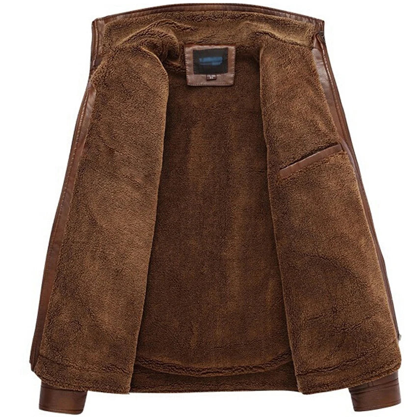 Chaqueta de cuero de alta calidad para hombre - Imagen 5