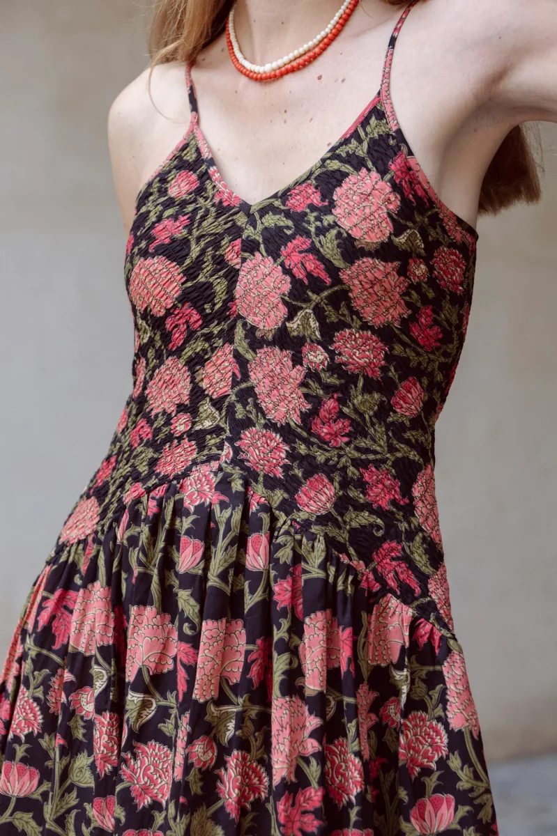 VESTIDO ESTAMPADO NEGRO - Imagen 3