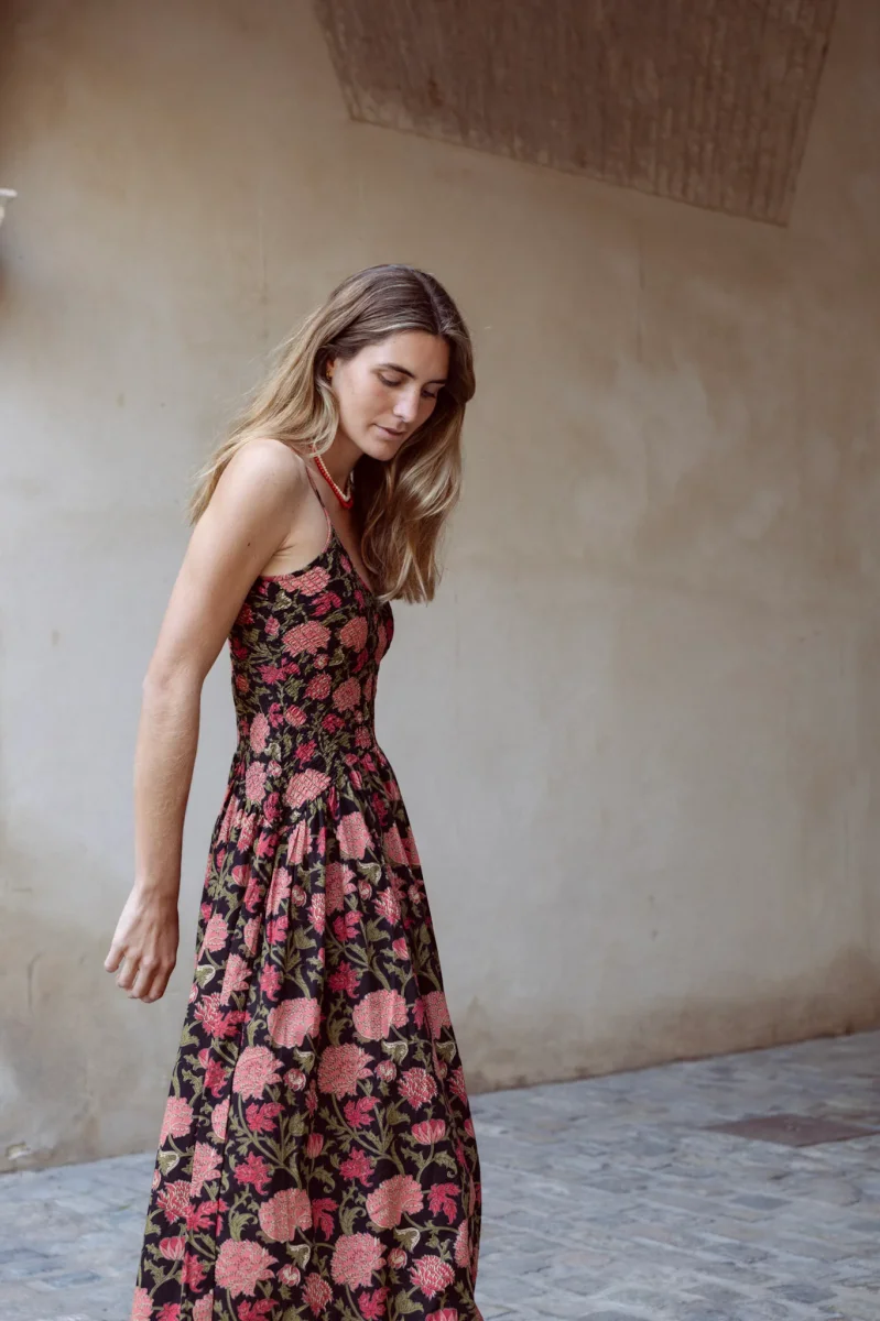 VESTIDO ESTAMPADO NEGRO - Imagen 5