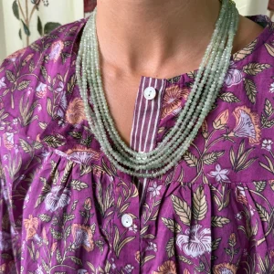 Collar Piedras Verde Claro