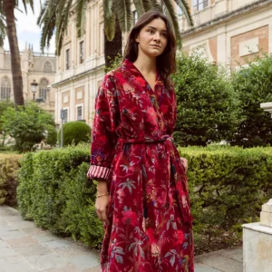 KIMONO TERCIOPELO BURDEOS