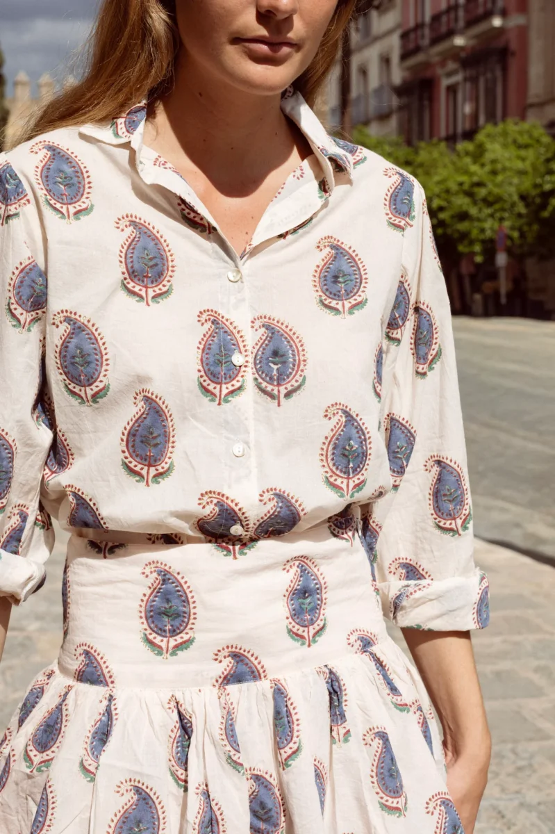 CAMISA AZUL Y GRANATE - Imagen 4