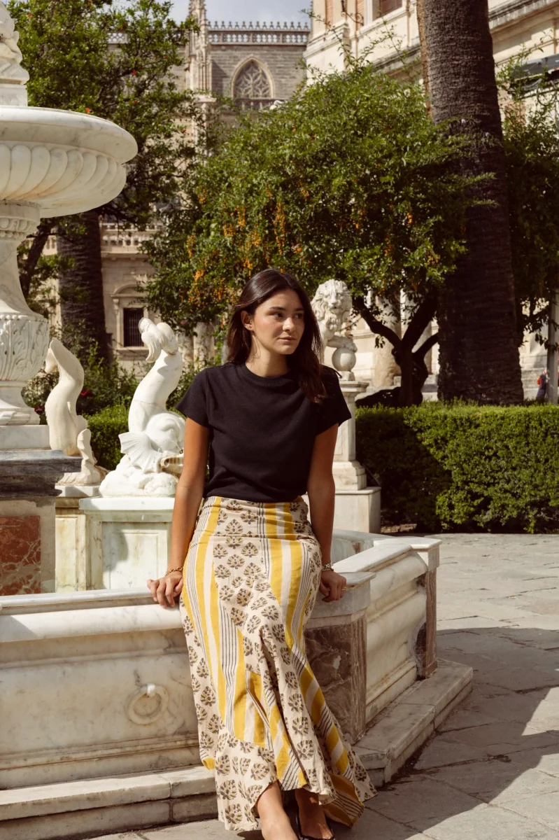 FALDA CAPA AMARILLA GRIS - Imagen 3