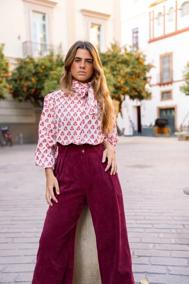 PANTALÓN PANA BURDEOS - Imagen 5