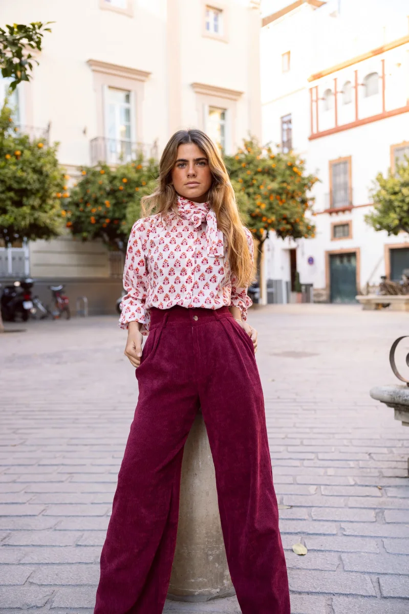 PANTALÓN PANA BURDEOS - Imagen 3