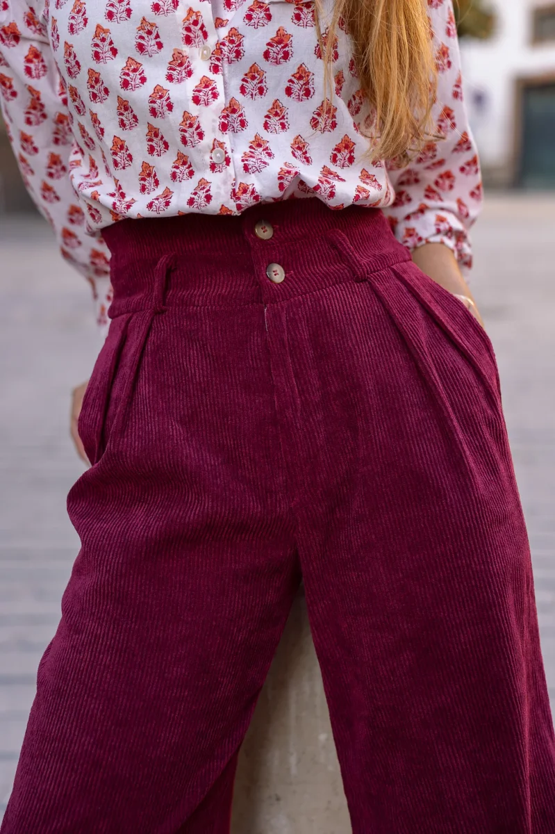 PANTALÓN PANA BURDEOS - Imagen 4