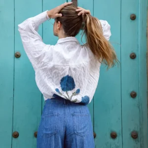 CAMISA FLOR PETRÓLEO