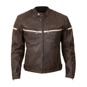 Chaqueta vintage de cuero genuino marrón Joe Rocket Classic 92