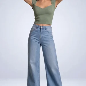Jeans Wide Leg Claro