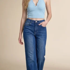 Jeans Wide Tono Medio