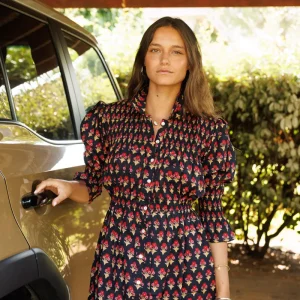 VESTIDO NEGRO Y ROJO