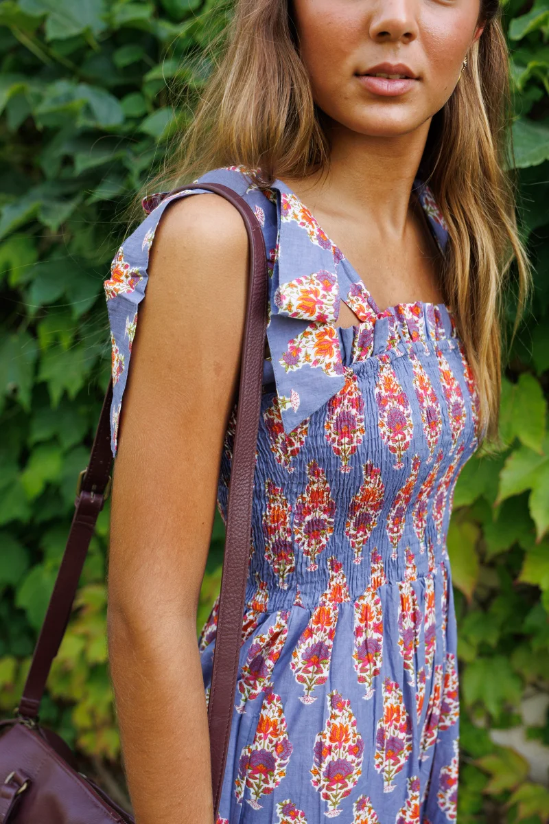 VESTIDO FRUNCE MALVA - Imagen 4