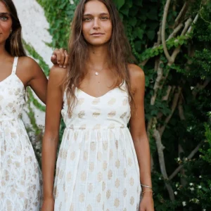 CAMISÓN RAYAS DORADO Y BLANCO