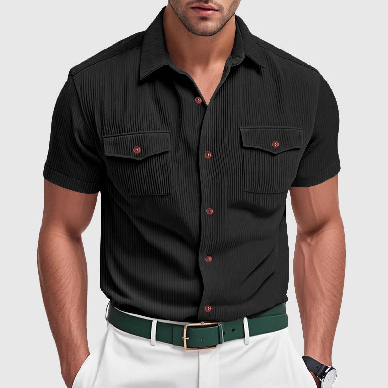 Camisa elegante de pana para hombre - Imagen 4