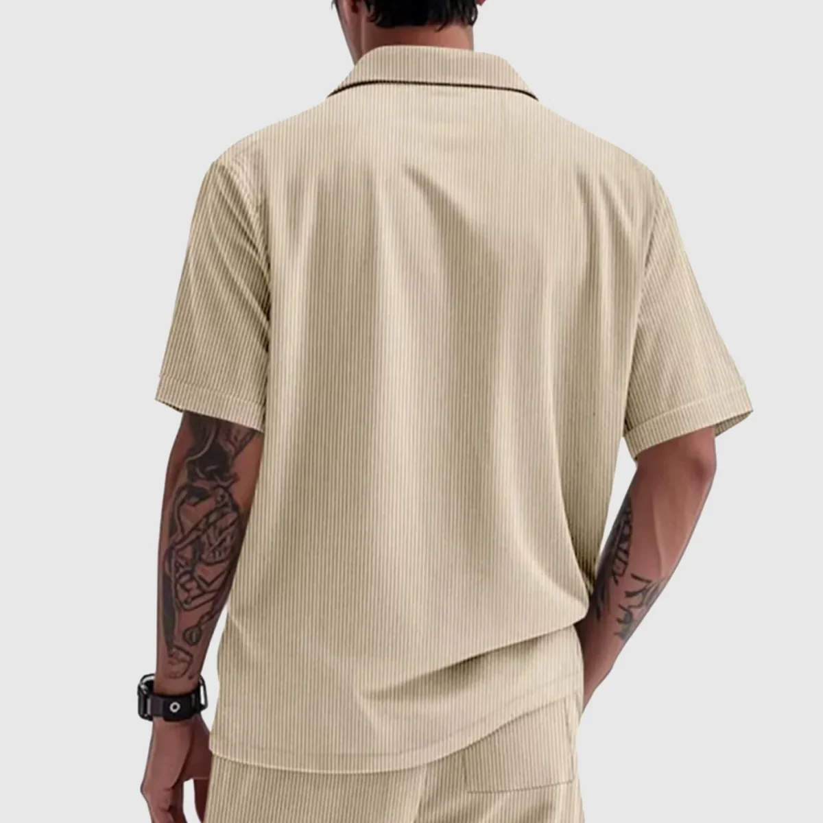 Camisa elegante de pana para hombre - Imagen 9