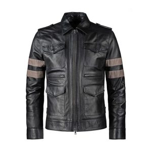 Chaqueta de piel de oveja para hombre de Leon Kennedy
