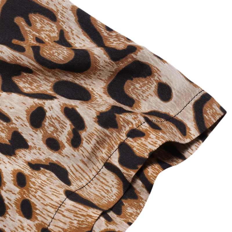 Chemise à Manches Courtes Imprimé Léopard pour Homme - Imagen 8