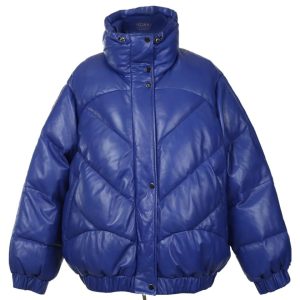 Chaqueta de piel de oveja extragrande Lisa para mujer
