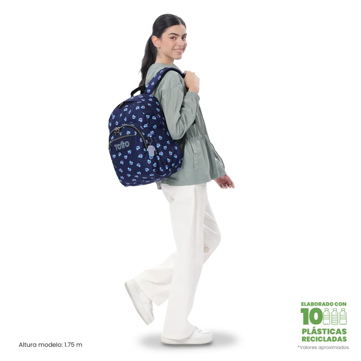 Mochila Acuareles Glitter TOTTO MA04ECO021G - Imagen 3