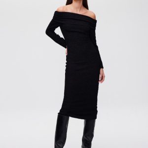 Vestido escote Bardot