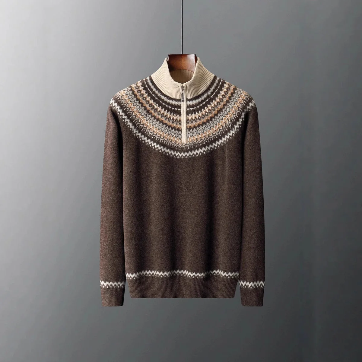 Elegante jersey de cachemira con cremallera - Imagen 3