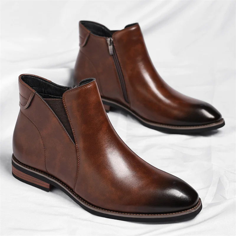 Elegantes botines Chelsea de piel - Imagen 5