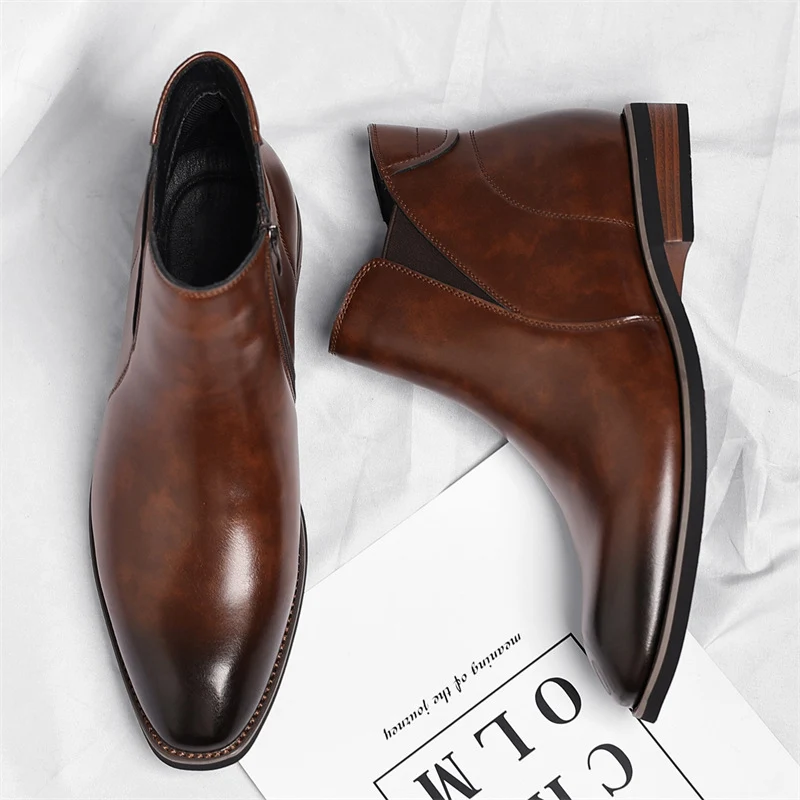 Elegantes botines Chelsea de piel - Imagen 6