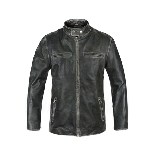 Chaqueta de cuero genuino para hombre de Mark Wahlberg en la película «Daddy’s Home».