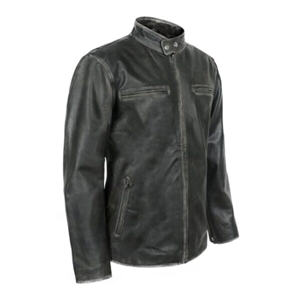 Chaqueta de cuero genuino para hombre de Mark Wahlberg en la película «Daddy’s Home». - Imagen 5