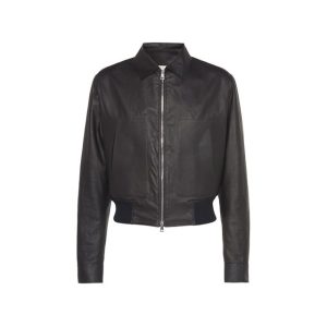 chaqueta de aviador negra mate