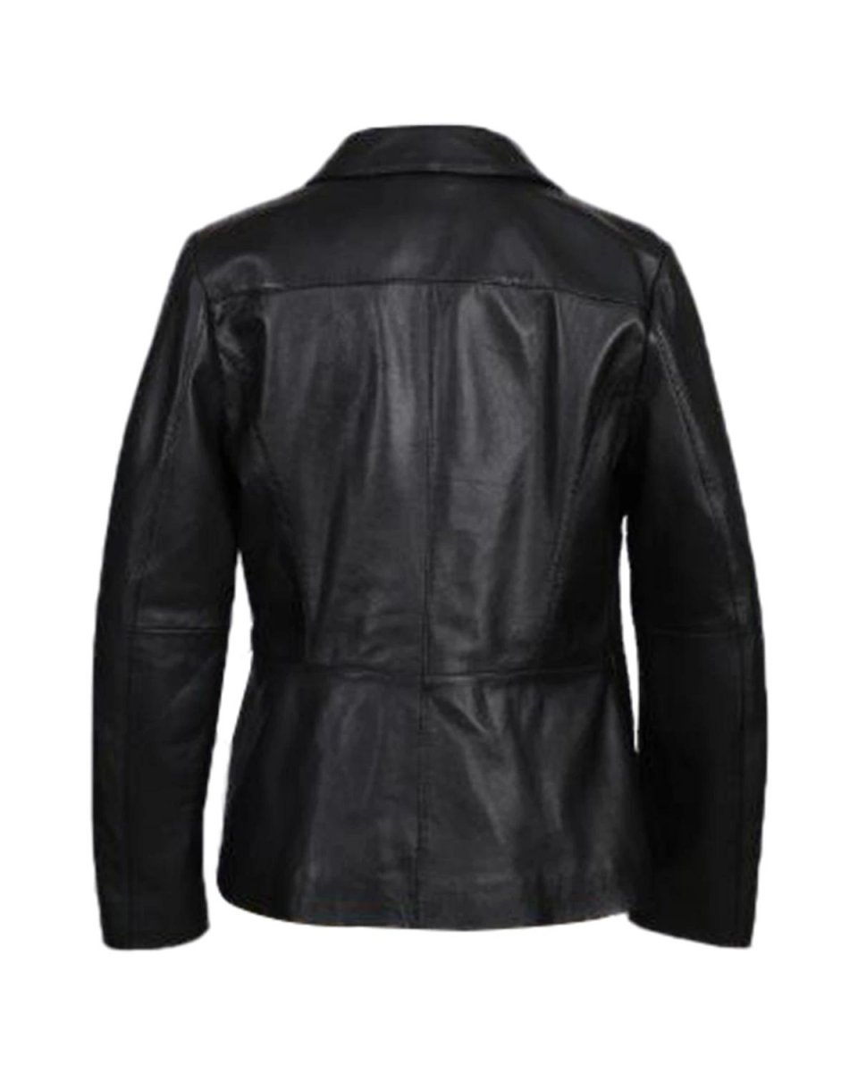 Chaqueta de piel de oveja Maya para mujer, negra - Imagen 4