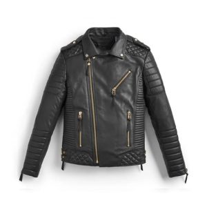 Chaqueta de hombre de piel auténtica negra, nueva colección, de diseñador.