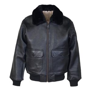 Chaqueta bomber de piel de oveja para hombre