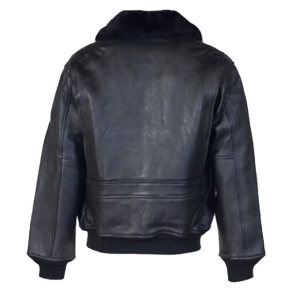 Chaqueta bomber de piel de oveja para hombre - Imagen 3