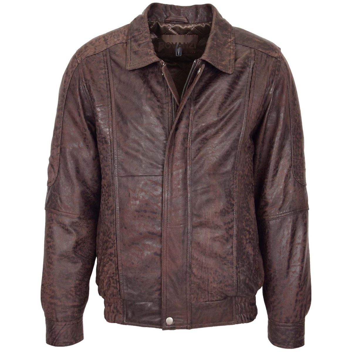 BUNERI Bomber de Cuero Nubuck Jim en Marrón Clásico