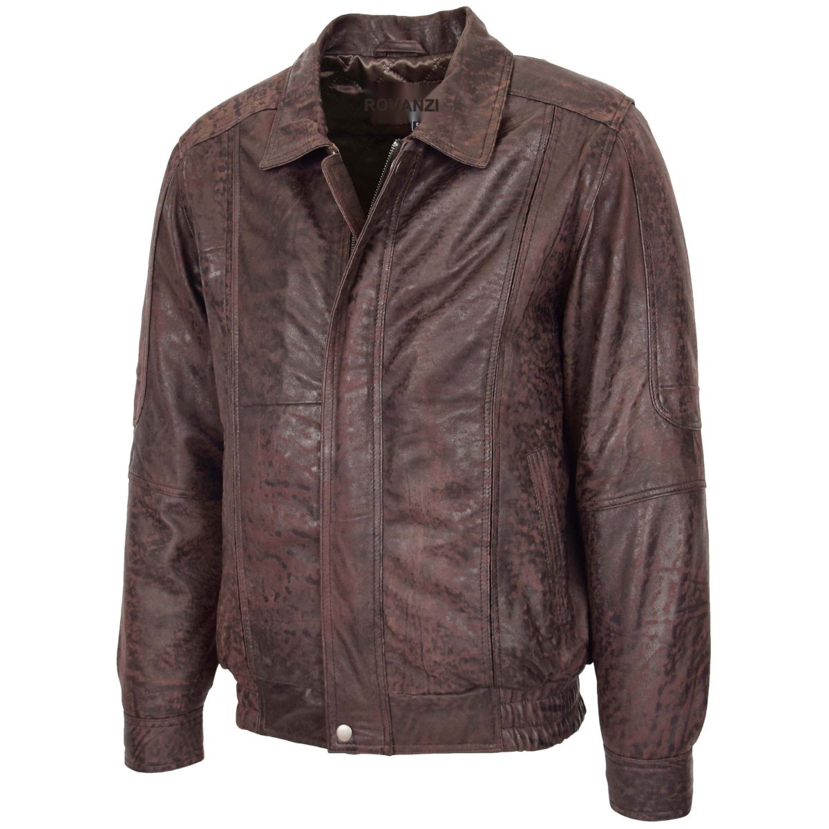 BUNERI Bomber de Cuero Nubuck Jim en Marrón Clásico - Imagen 5
