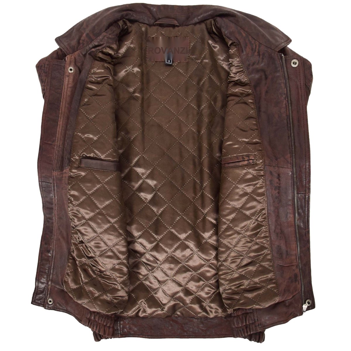 BUNERI Bomber de Cuero Nubuck Jim en Marrón Clásico - Imagen 7