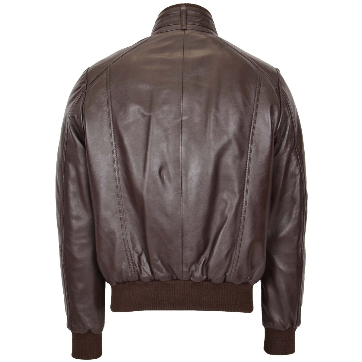 BUNERI Chaqueta Aviador de Cuero Tom Marrón - Imagen 3