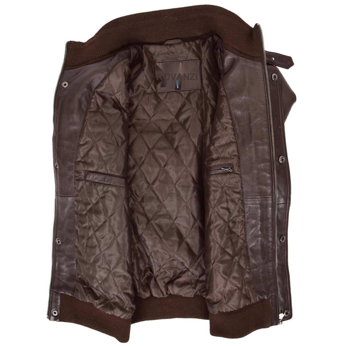 BUNERI Chaqueta Aviador de Cuero Tom Marrón - Imagen 7